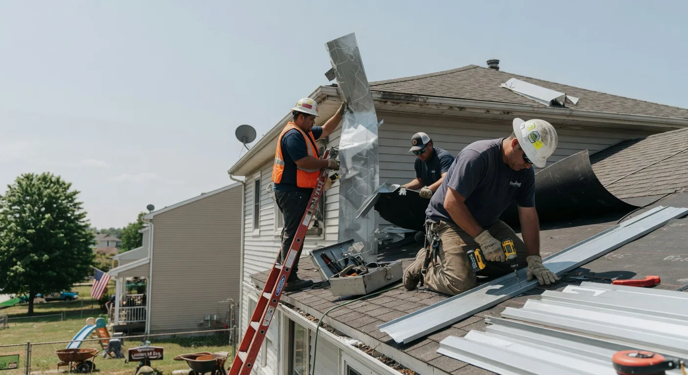 Storm Damage Metal Roof Repair in Saint Albans Bay, VT
